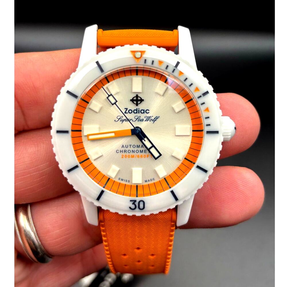 Zodiac Super Sea Wolf ZO9591 Men’s Automatic COSC Diver Watch NIBWT